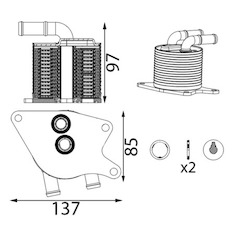 Chladič oleje, automatická převodovka MAHLE ORIGINAL CLC 429 000S