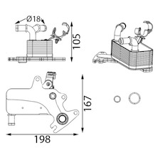 Chladič oleje, automatická převodovka MAHLE ORIGINAL CLC 442 000S