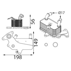 Chladič oleje, automatická převodovka MAHLE ORIGINAL CLC 444 000S