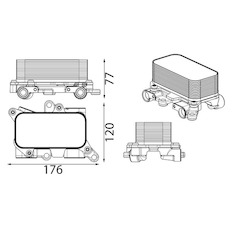 Chladič oleje, automatická převodovka MAHLE ORIGINAL CLC 445 000S