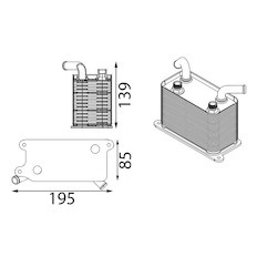 Chladič oleje, automatická převodovka MAHLE ORIGINAL CLC 62 000S