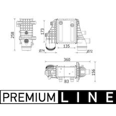 Chladič turba MAHLE ORIGINAL CI 553 000P