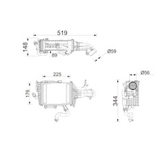 Chladič turba MAHLE ORIGINAL CI 779 000P