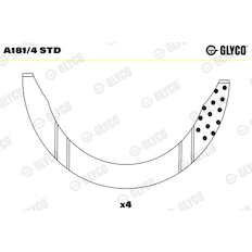 Distanční kotouč, kliková hřídel GLYCO A181/4 STD