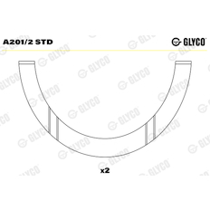 Distanční kotouč, kliková hřídel GLYCO A201/2 STD