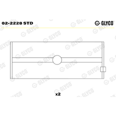 Hlavní ložiska klikového hřídele GLYCO 02-2228 STD