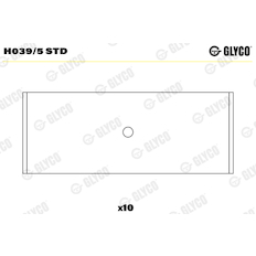 Hlavní ložiska klikového hřídele GLYCO H039/5 STD