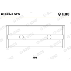 Hlavní ložiska klikového hřídele GLYCO H1359/5 STD