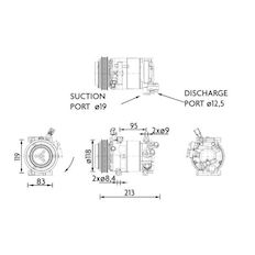 Kompresor, klimatizace MAHLE ORIGINAL ACP 1468 000P