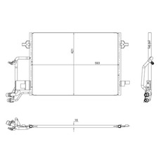 Kondenzátor, klimatizace MAHLE ORIGINAL AC 255 001S