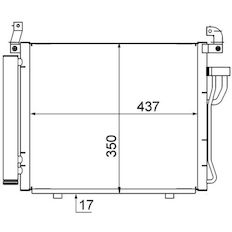 Kondenzátor, klimatizace MAHLE ORIGINAL AC 712 000S