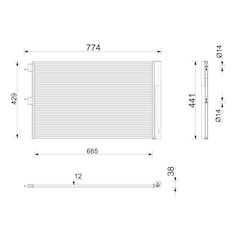 Kondenzátor, klimatizace MAHLE ORIGINAL AC 911 000P