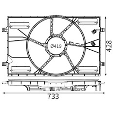 Kryt ventilátoru MAHLE ORIGINAL CFS 25 000S
