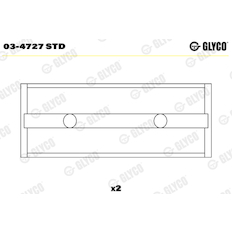 Ložisko vačkového hřídele GLYCO 03-4727 STD