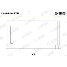 Ložisko vačkového hřídele GLYCO 73-4828 STD