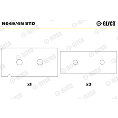 Ložisko vačkového hřídele GLYCO N049/4N STD