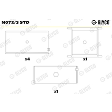 Ložisko vačkového hřídele GLYCO N072/3 STD