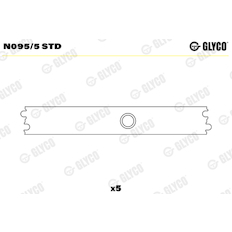 Ložisko vačkového hřídele GLYCO N095/5 STD
