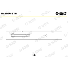 Ložisko vačkového hřídele GLYCO N125/4 STD