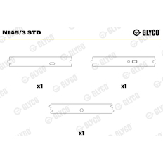Ložisko vačkového hřídele GLYCO N145/3 STD
