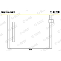 Ložisko vačkového hřídele GLYCO N147/4 STD