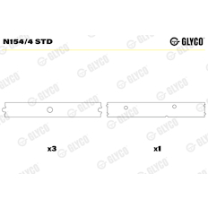 Ložisko vačkového hřídele GLYCO N154/4 STD