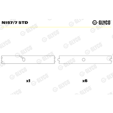 Ložisko vačkového hřídele GLYCO N157/7 STD