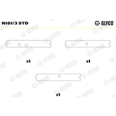 Ložisko vačkového hřídele GLYCO N161/3 STD