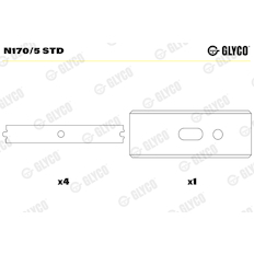 Ložisko vačkového hřídele GLYCO N170/5 STD