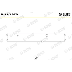 Ložisko vačkového hřídele GLYCO N173/7 STD