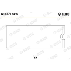 Ložisko vačkového hřídele GLYCO N195/7 STD