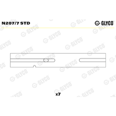 Ložisko vačkového hřídele GLYCO N207/7 STD