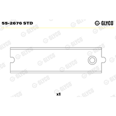 Ložiskové pouzdro, ojnice GLYCO 55-2676 STD