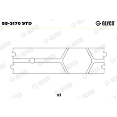 Ložiskové pouzdro, ojnice GLYCO 55-3170 STD