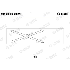 Ložiskové pouzdro, ojnice GLYCO 55-3523 SEMI