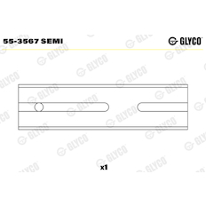 Ložiskové pouzdro, ojnice GLYCO 55-3567 SEMI