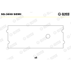 Ložiskové pouzdro, ojnice GLYCO 55-3610 SEMI
