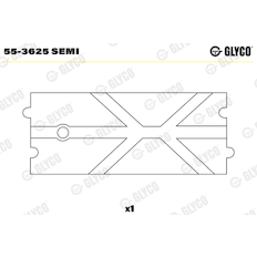 Ložiskové pouzdro, ojnice GLYCO 55-3625 SEMI