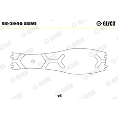 Ložiskové pouzdro, ojnice GLYCO 55-3946 SEMI