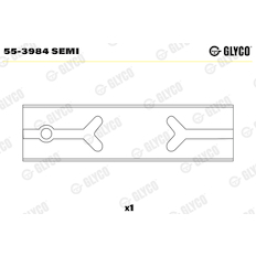 Ložiskové pouzdro, ojnice GLYCO 55-3984 SEMI