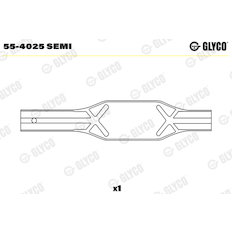 Ložiskové pouzdro, ojnice GLYCO 55-4025 SEMI