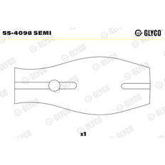 Ložiskové pouzdro, ojnice GLYCO 55-4098 SEMI