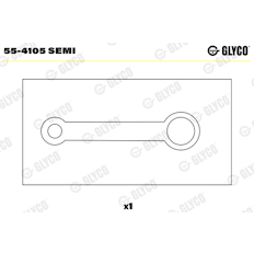 Ložiskové pouzdro, ojnice GLYCO 55-4105 SEMI