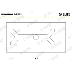 Ložiskové pouzdro, ojnice GLYCO 55-4106 SEMI