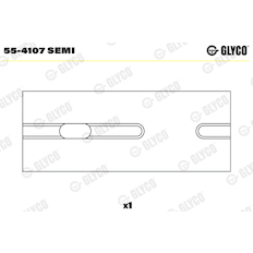 Ložiskové pouzdro, ojnice GLYCO 55-4107 SEMI