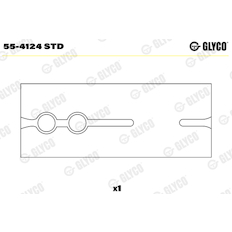 Ložiskové pouzdro, ojnice GLYCO 55-4124 STD