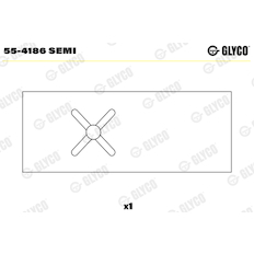 Ložiskové pouzdro, ojnice GLYCO 55-4186 SEMI