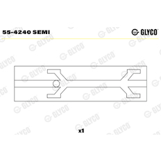 Ložiskové pouzdro, ojnice GLYCO 55-4240 SEMI