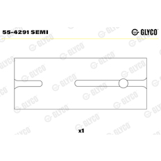 Ložiskové pouzdro, ojnice GLYCO 55-4291 SEMI