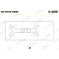 Ložiskové pouzdro, ojnice GLYCO 55-4296 SEMI
